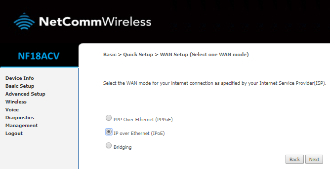 basic setup vdsl